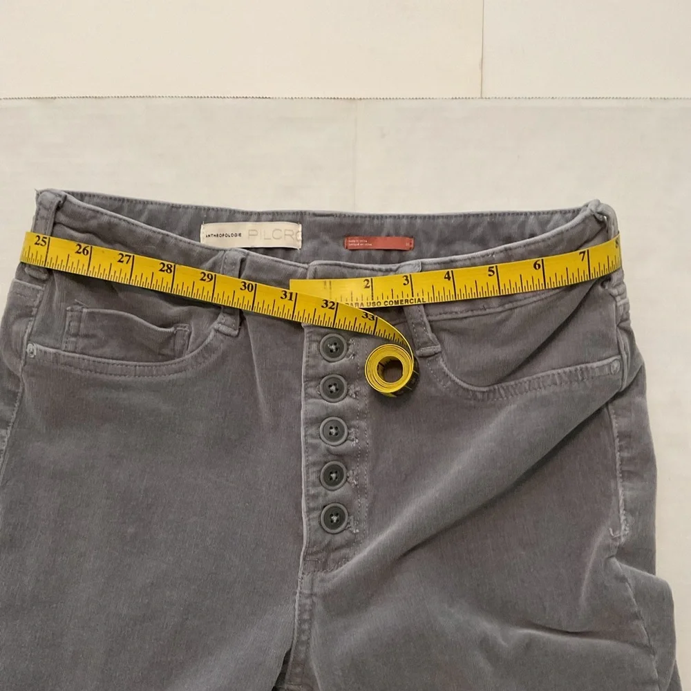 Pilcro High Rise Skinny Corduroy Pants‎ Gray